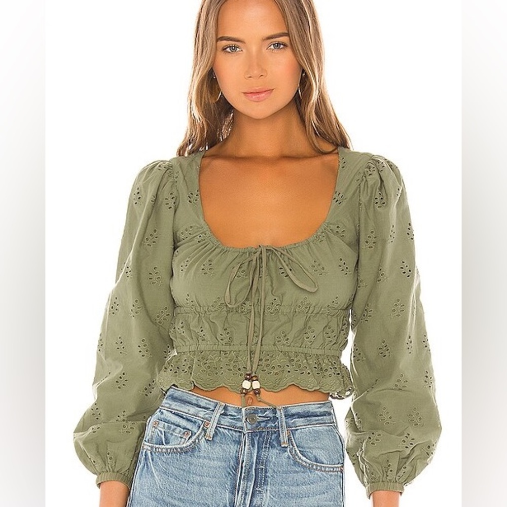 Majorelle Easton Top In Olive Green